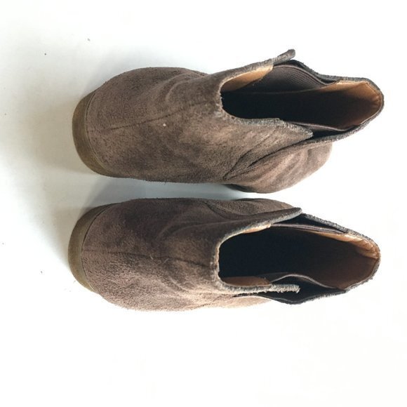 Lucky Brand Benissa Booties Ankle Boots Brown Suede Leather Womens Size … - Picture 5 of 9